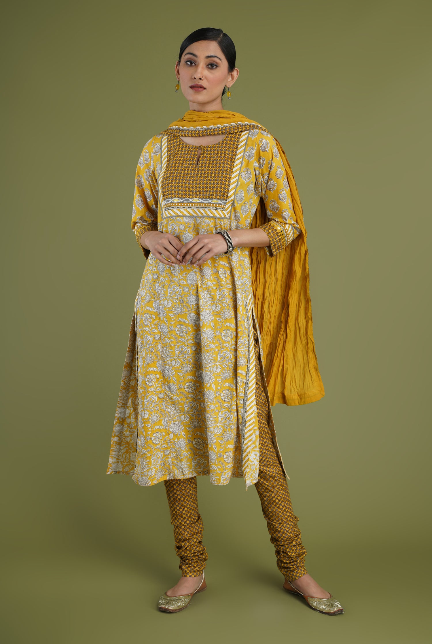 Rozana Printed Bottom Mustard (6969253298223)