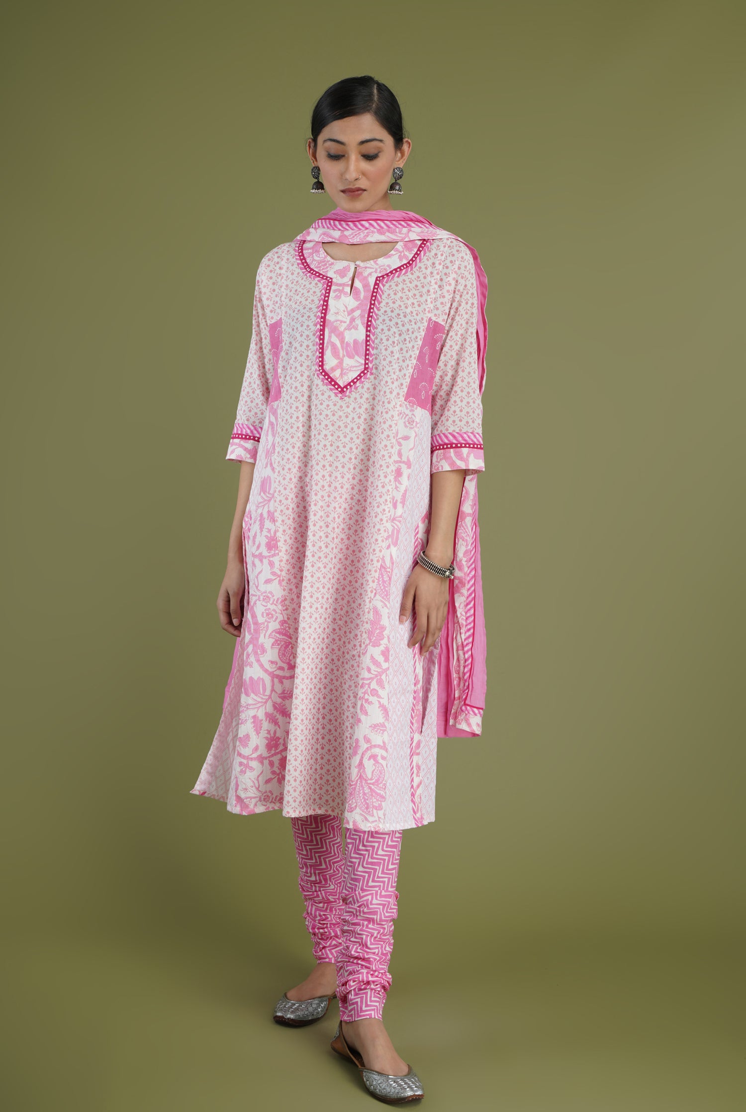 Choga Kurta White Pink (6969169281071)