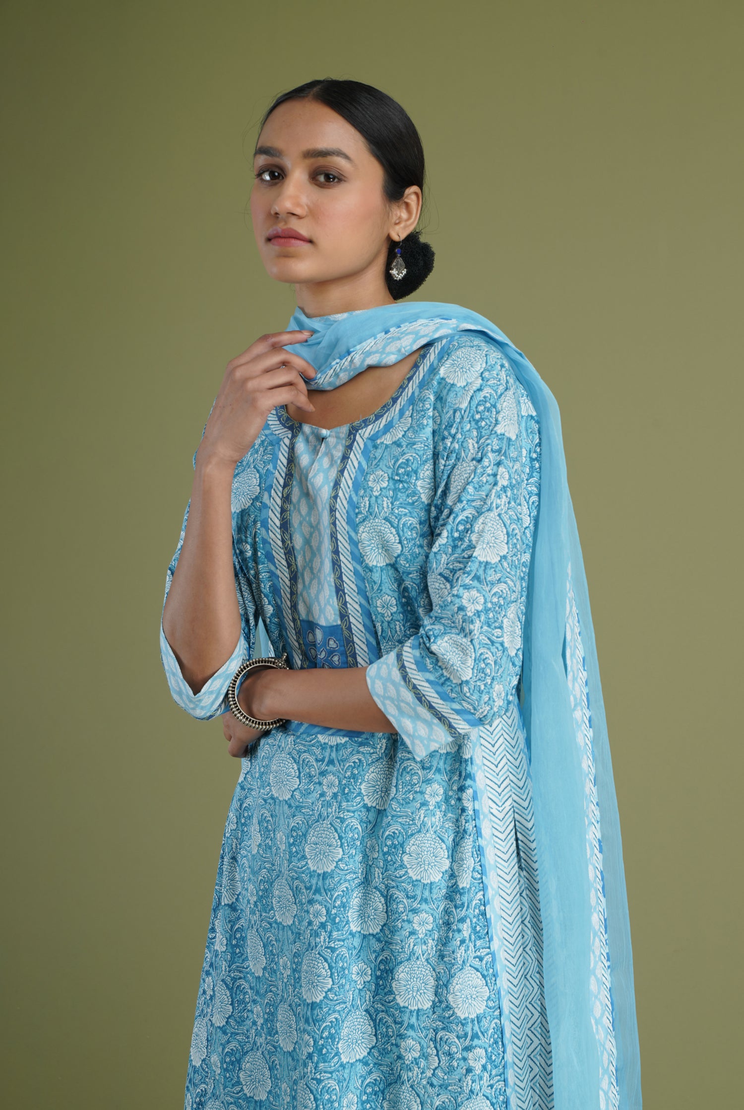 Anu Kurta Sky Blue White (6969170952239)