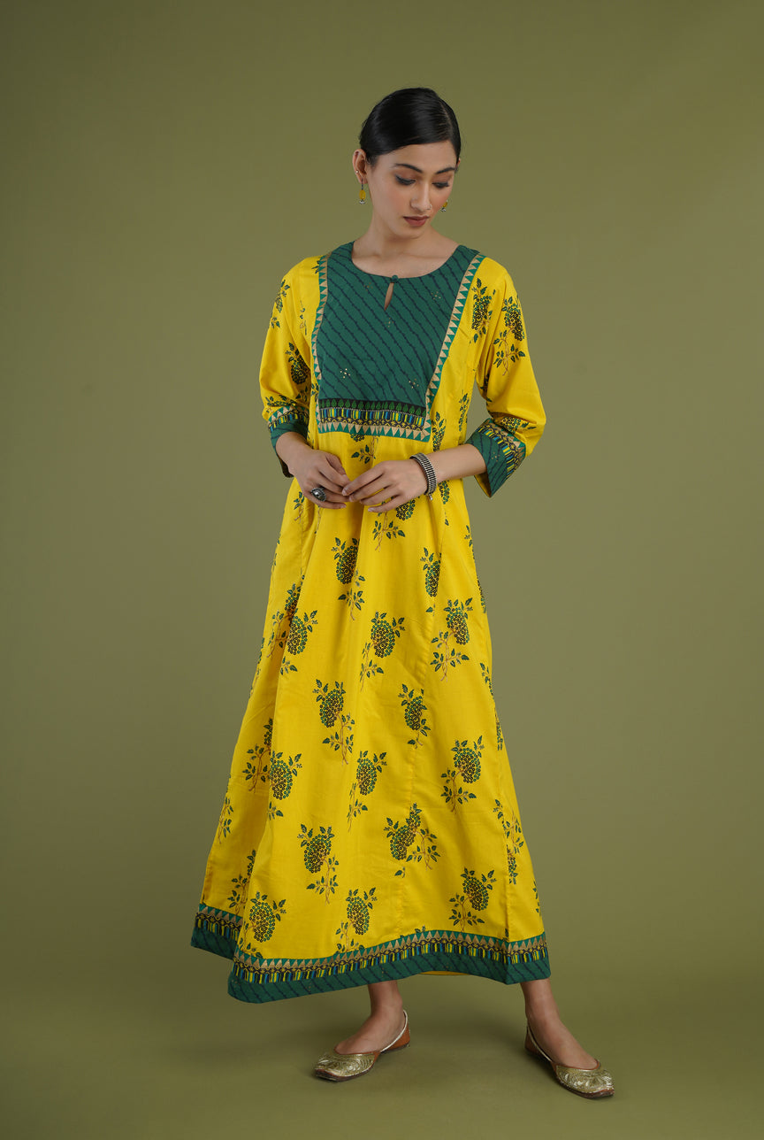 Yoke Caftan Yellow Green (6906580795439)