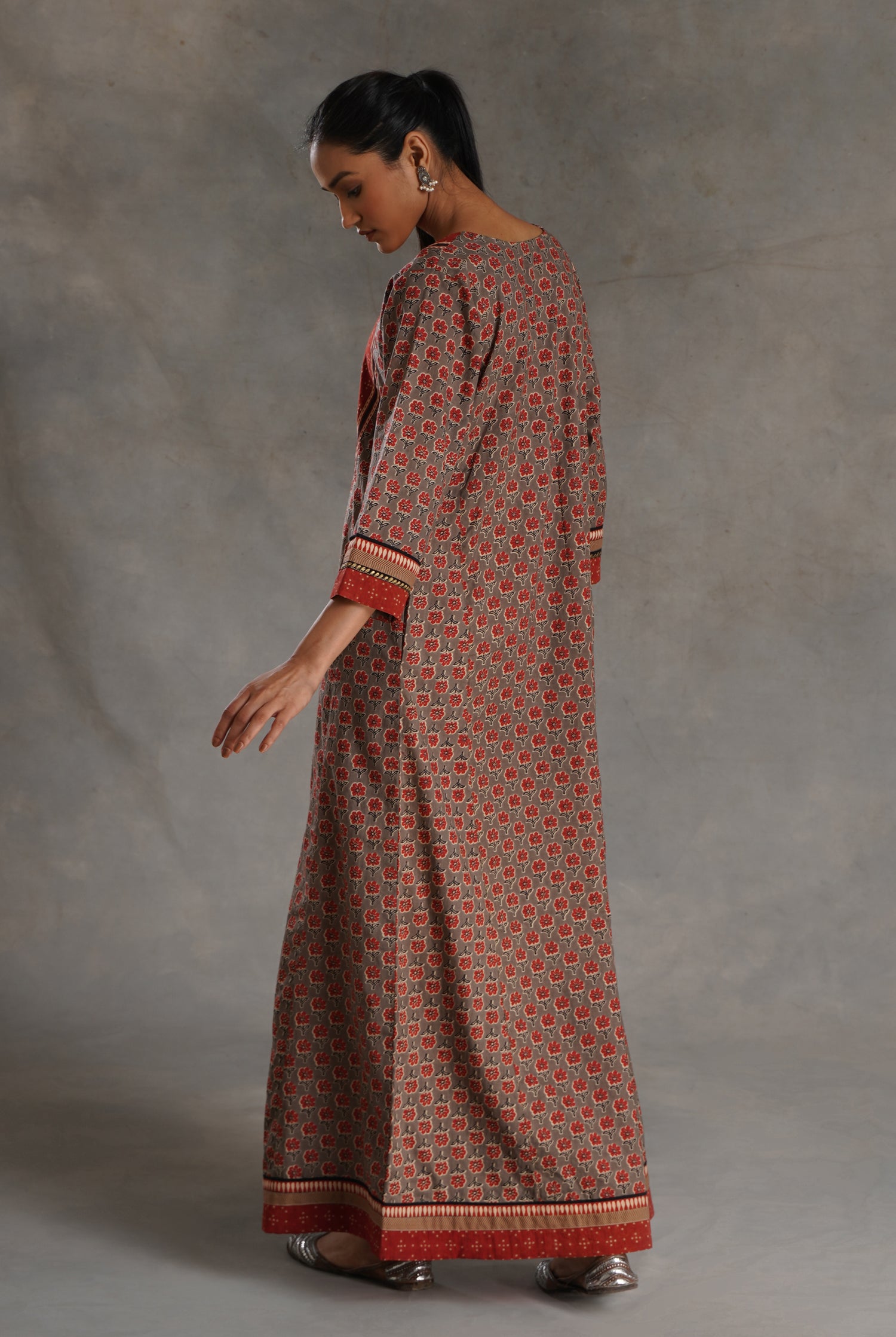 Yoke Caftan Grey Rust (7019781292079)