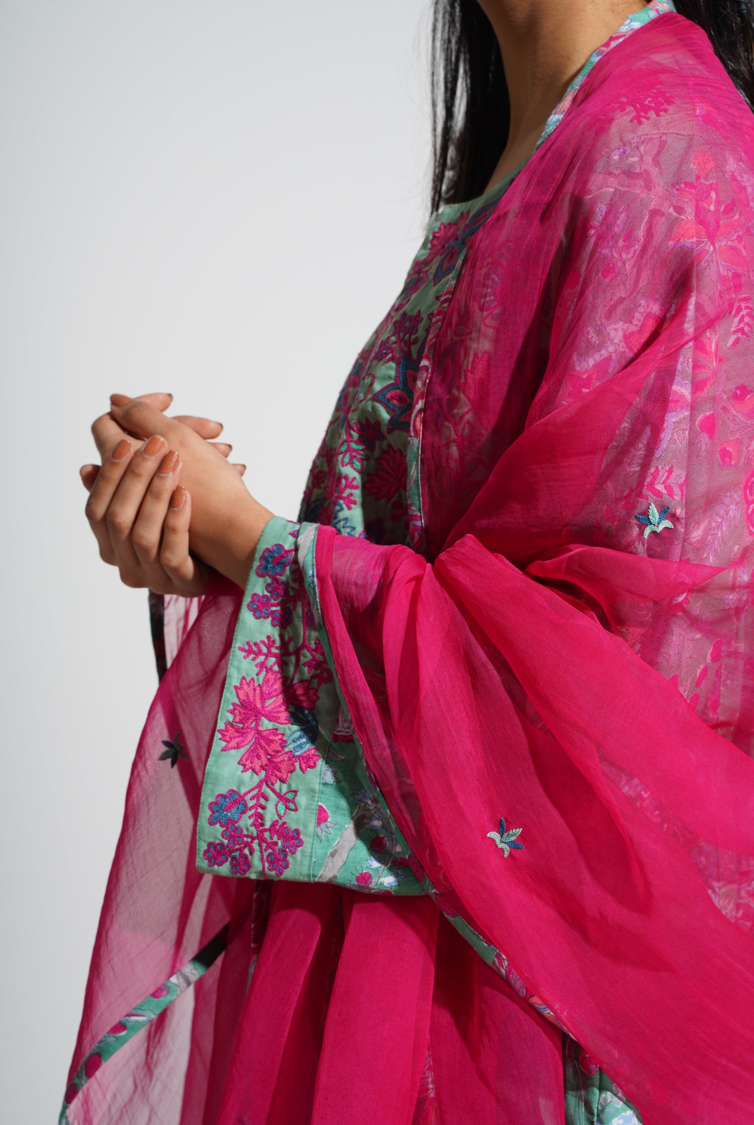 Adah Dupatta Pom Pink (8054004941099)