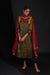 Rozana Chiffon Dupatta Red Green (6815927762991)