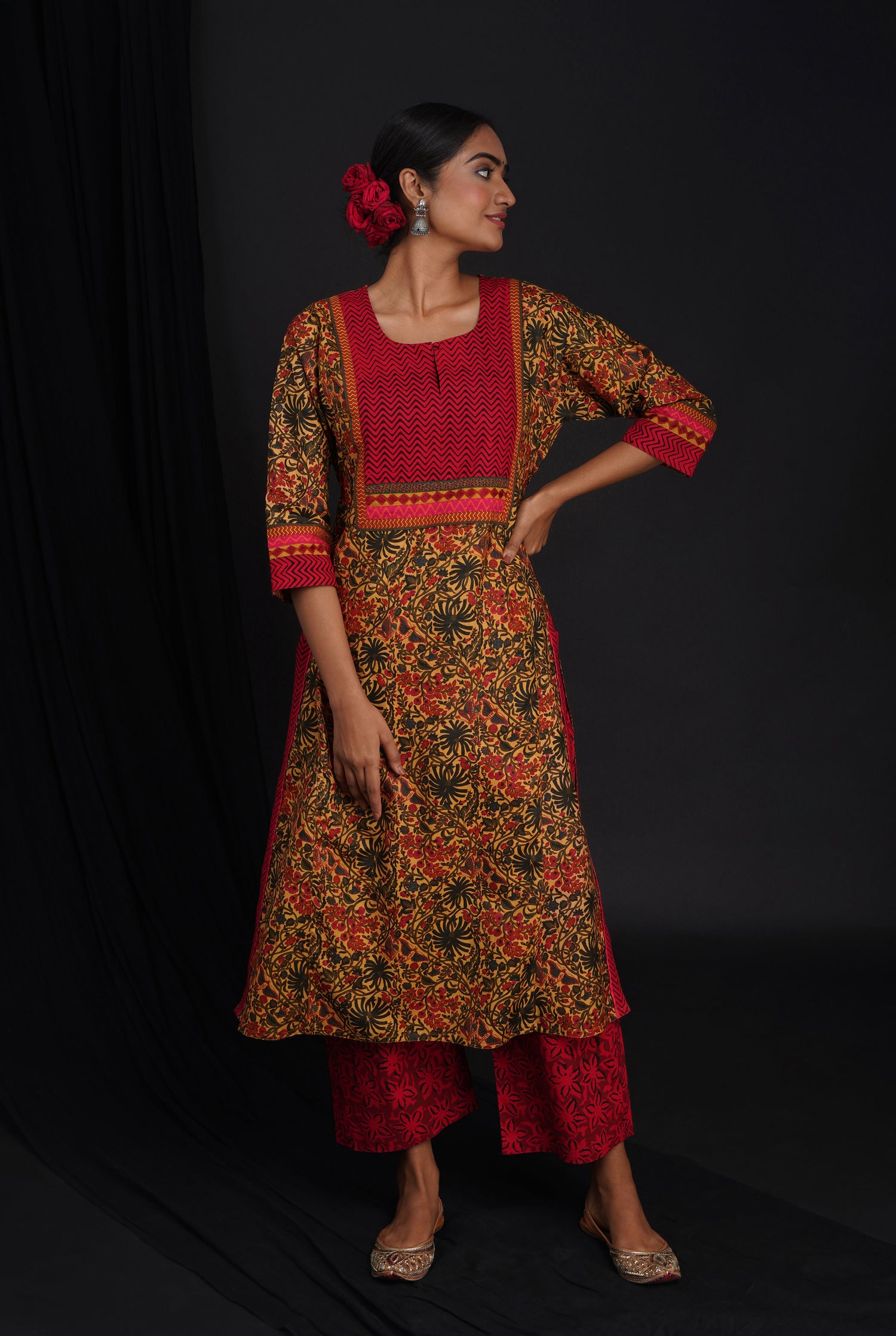 Rozana Pant Maroon Red (6804551008303)