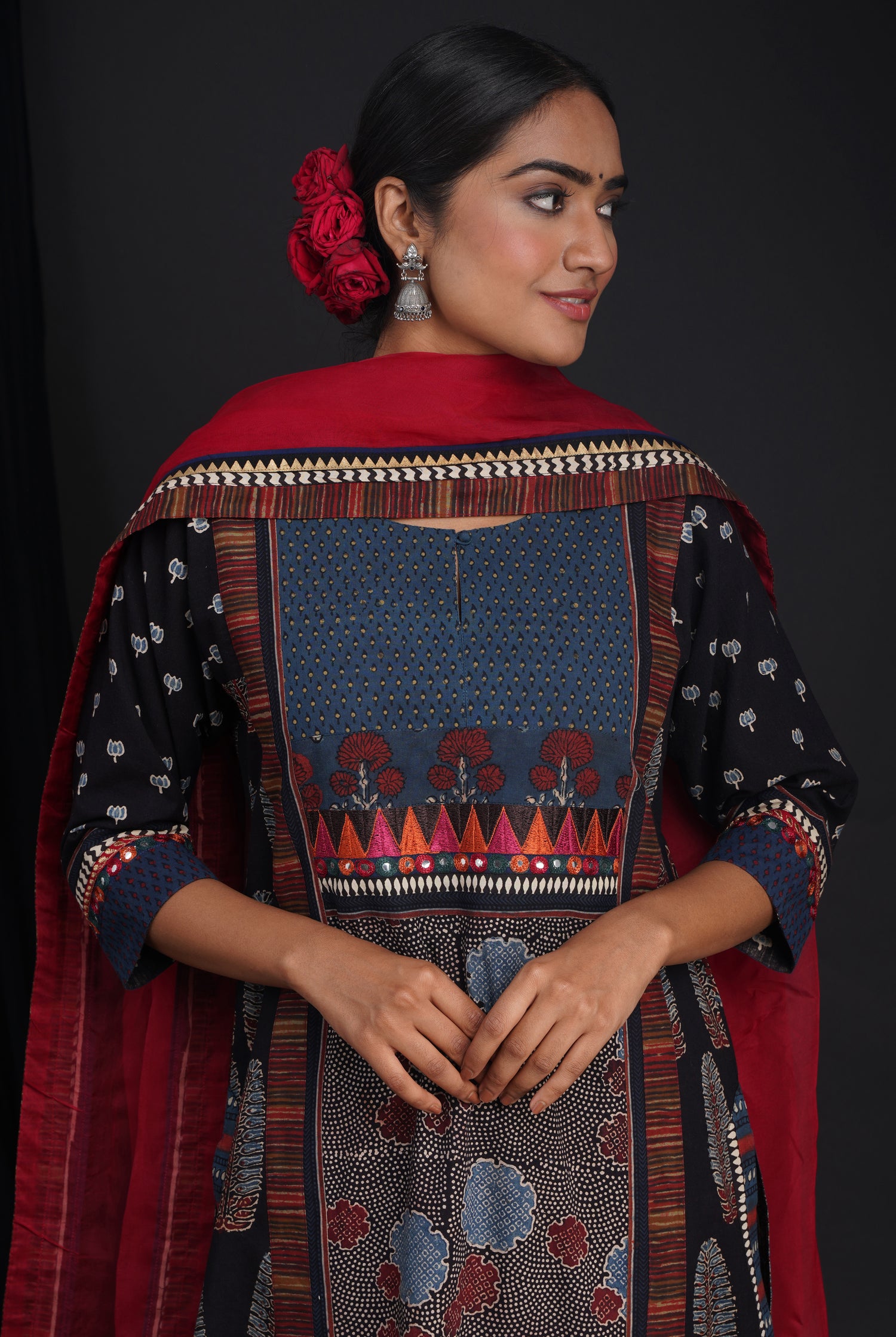 Rozana Chiffon Dupatta Red Brown (6815924158511)