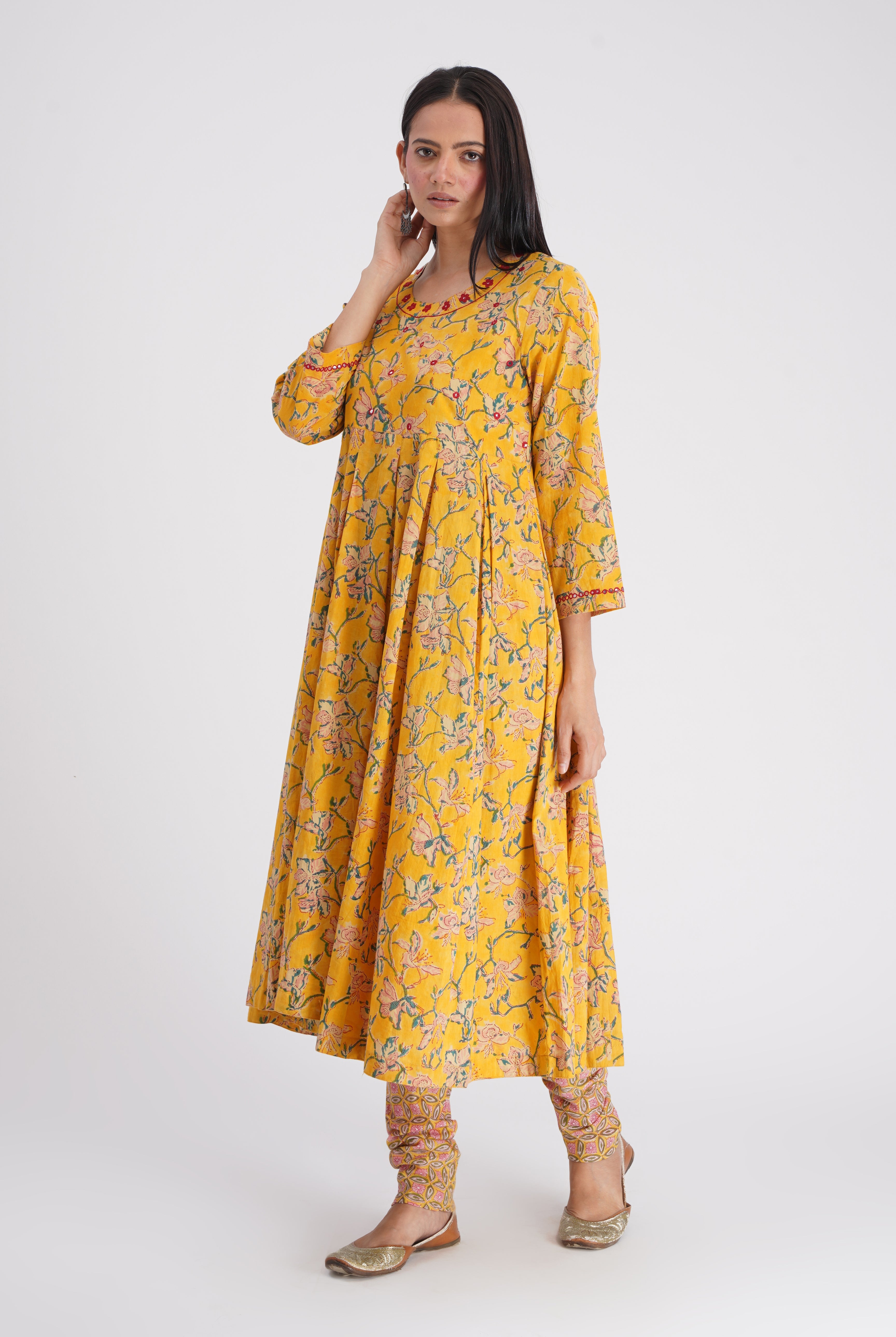 Myra Kurta Yellow (7134635720751)