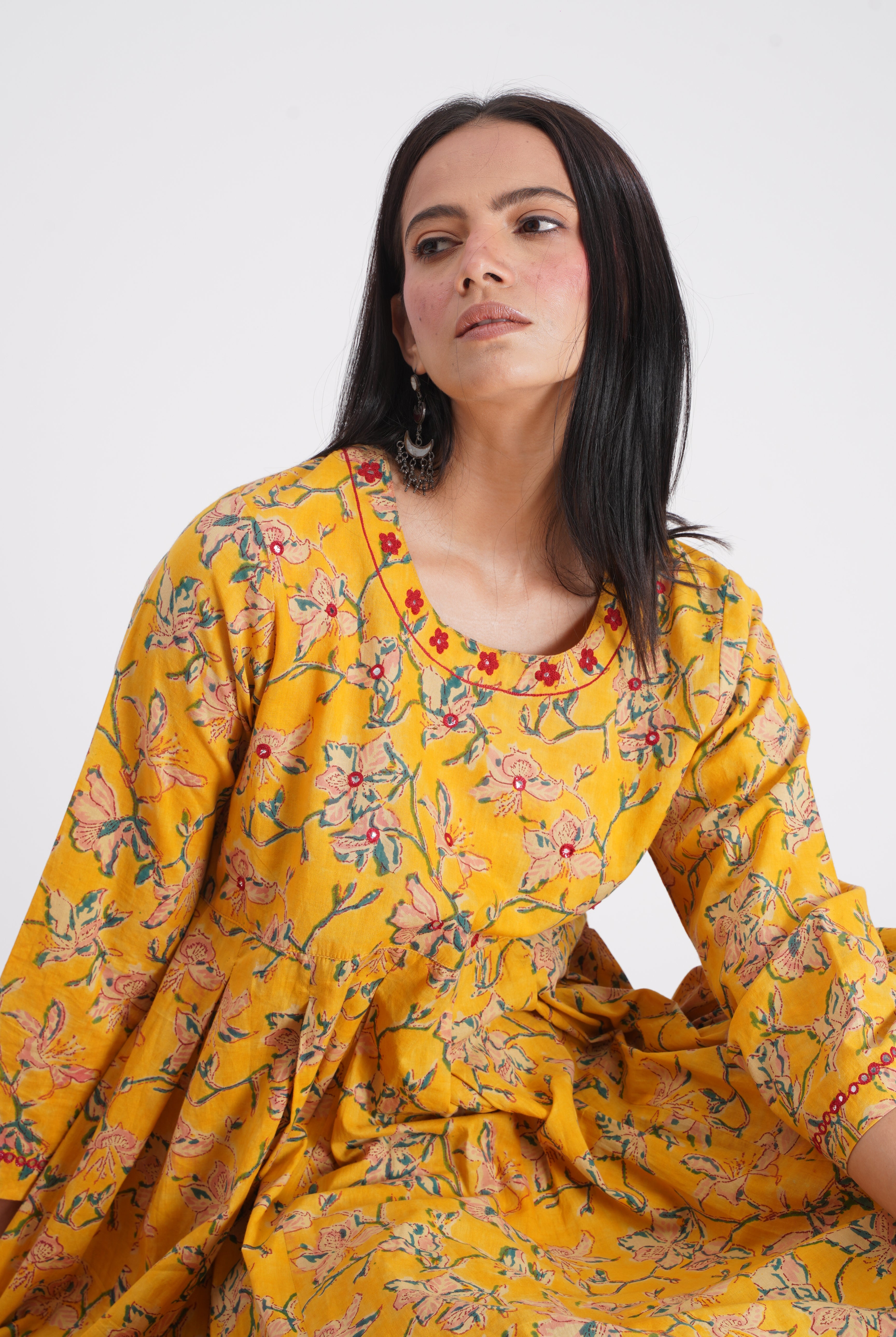 Myra Kurta Yellow (7134635720751)