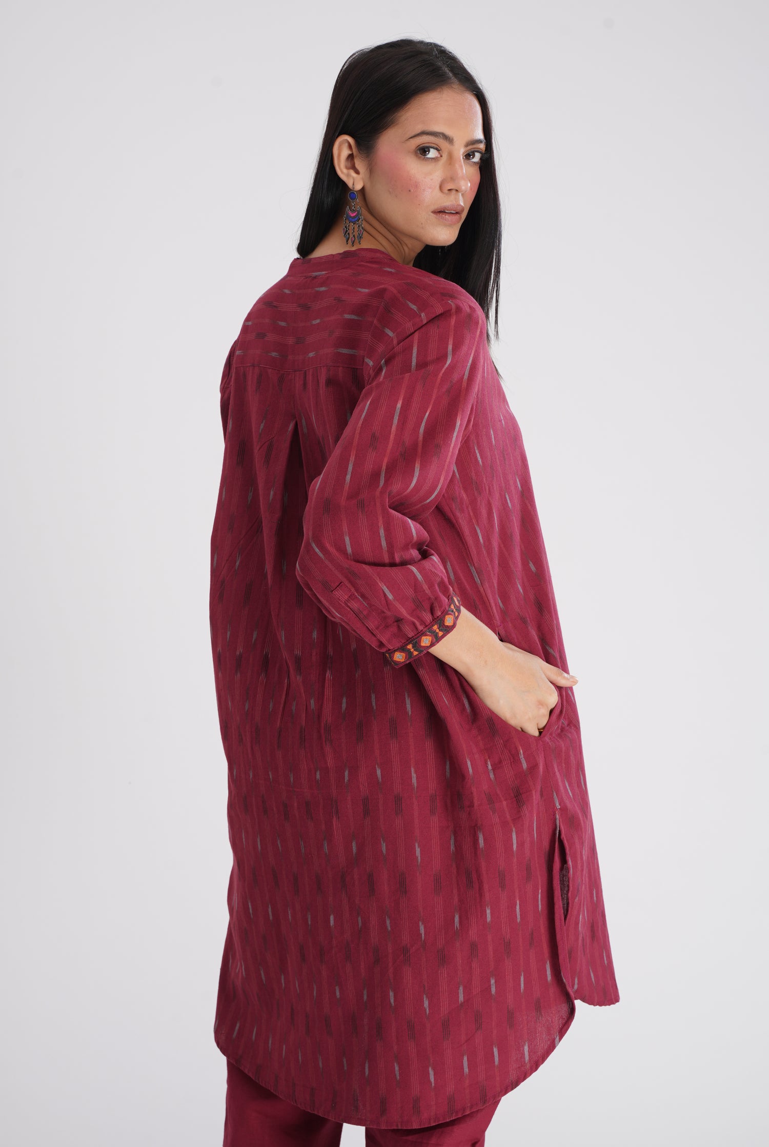 Cora Tunic Maroon (7134684708911)