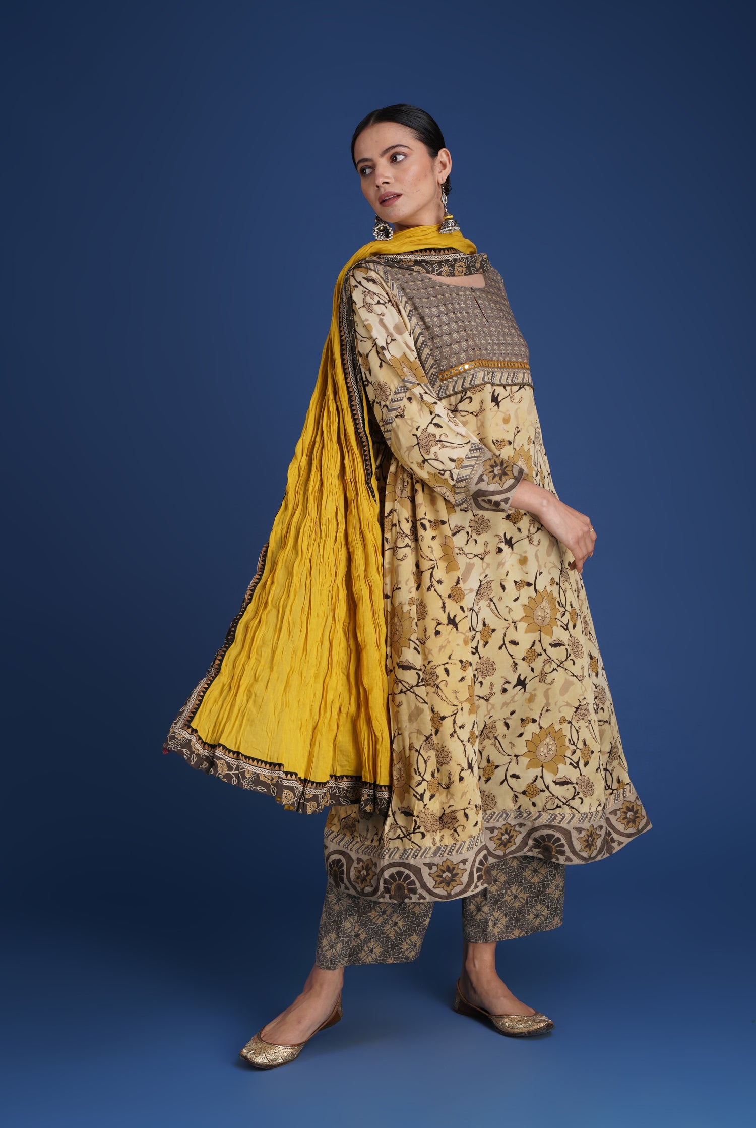 Rozana Cotton Crinkled Dupatta (8077650264363)