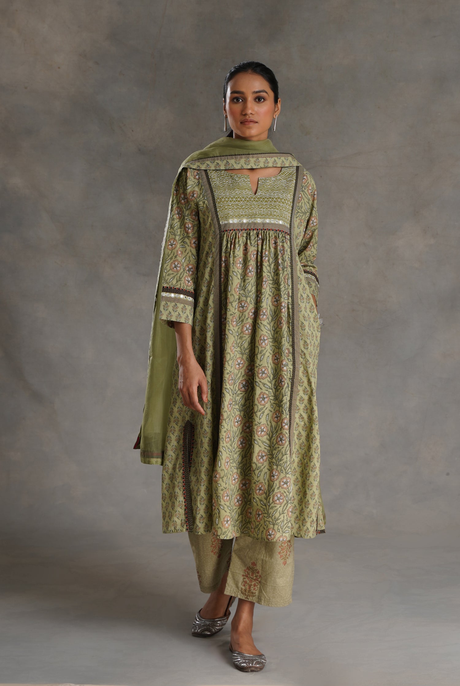 Rozana Chiffon Dupatta Pista Green (7021022806063)