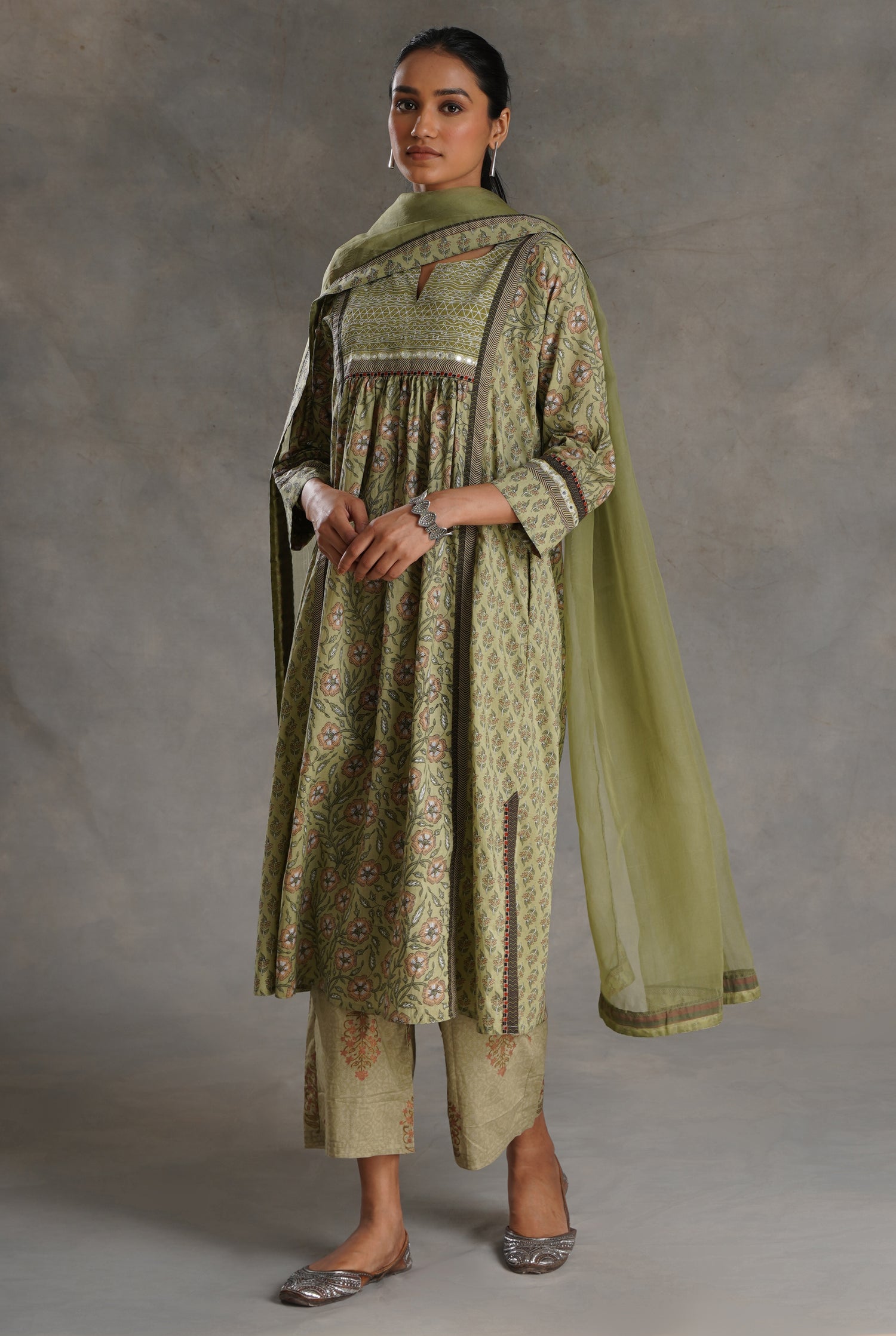 Rozana Chiffon Dupatta Pista Green (7021022806063)