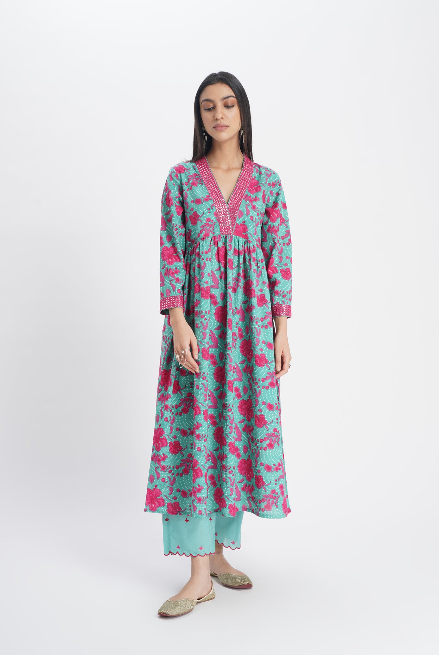 Soha Kurta Sea Green (8017798791467)
