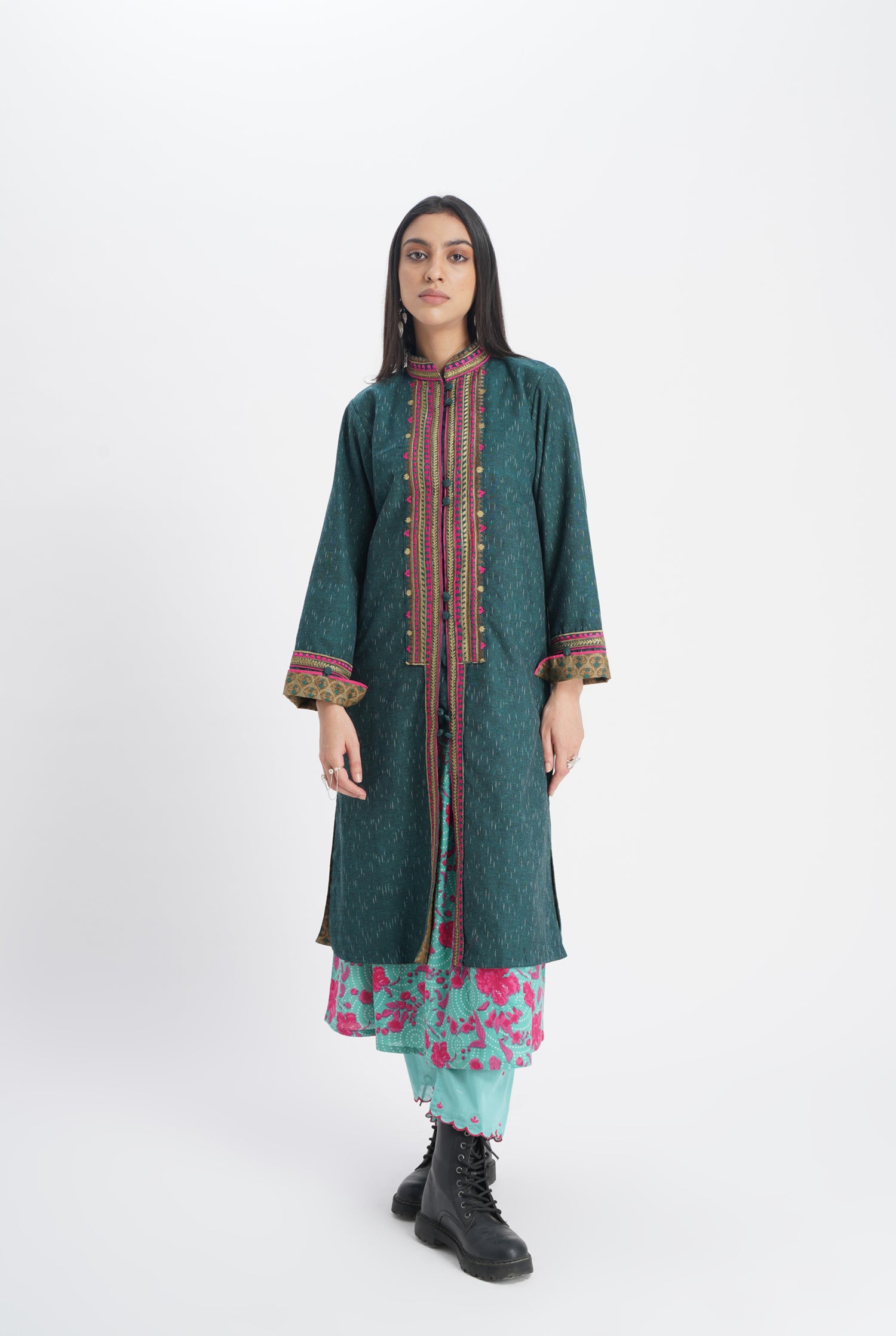 Noor Overcoat Teal Green (8017889460523)