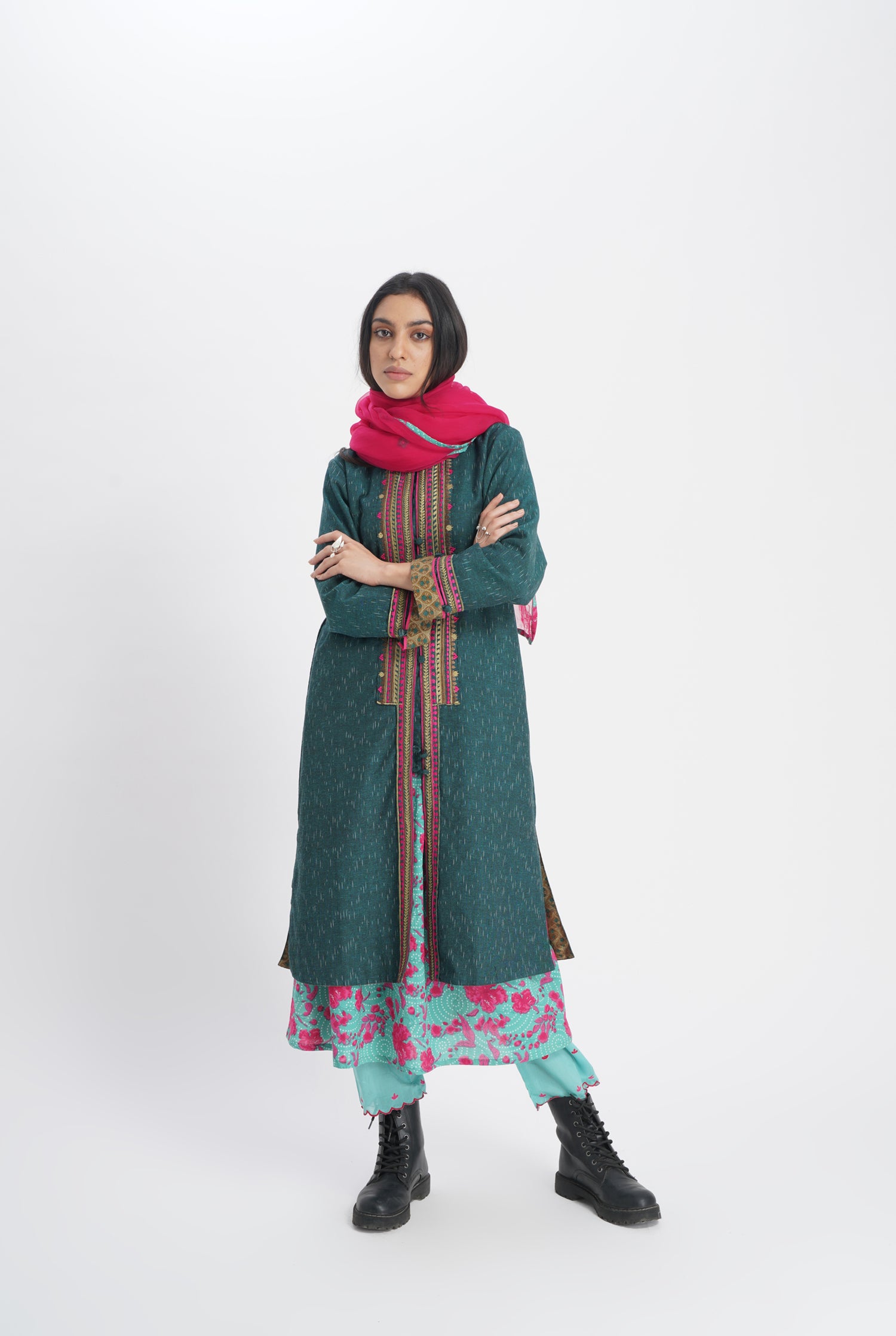 Noor Overcoat Teal Green (8017889460523)