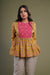 Yellow Pink Bandhej Kurti (540860842031)