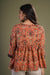 Orange Black Yoke Kurti (931324133423)